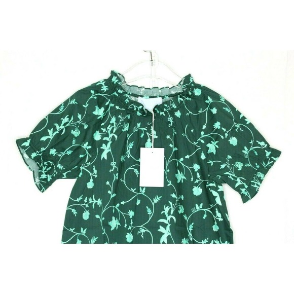 Hill house The Katherine Nap Dress green botanical Women's Dress Size S New - Picture 3 of 8